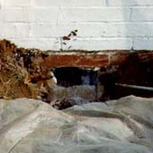 This picture shows how Avanty Construction goes under the lowest slab of a building where Radon accumulates.